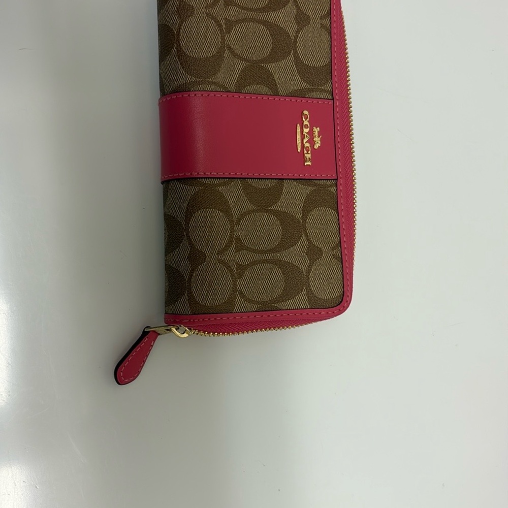 Coach Classic Pink and Brown Wallet